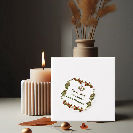 Étiquettes Cadeau Douce Fête de Mariage Automne aux Baies Mignonnes