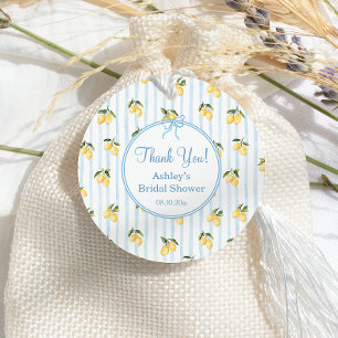 Étiquettes Cadeau Douce Méditerranée Ruban Bleu pour Enterrement de