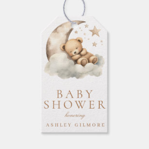 Étiquettes-cadeau Douce Ourson Beige Neutre Baby Shower