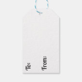 Étiquettes-cadeau Douce pourpre et noire fille Anime avec oreilles d (Dos)