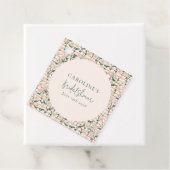 Étiquettes Cadeau Douce Retro Florale Vert Mariée Custom (En situation)