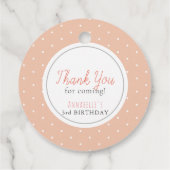 Étiquettes Cadeau Douceur comme une Pêche Aquarelle Anniversaire Mer (Dos)