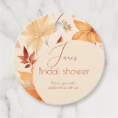 Étiquettes Cadeau douche à nuptiale florale chic (Devant)