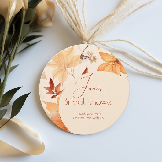 Étiquettes Cadeau douche à nuptiale florale chic