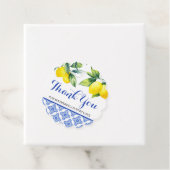 Étiquettes Cadeau Douche citron (En situation)