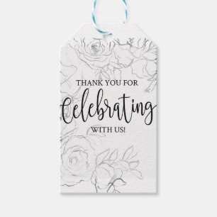 Étiquettes-cadeau Douche de mariée, Élégante invitation à une douche