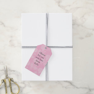 Étiquettes-cadeau Douche de Mariée en Dentelle Florale Rose
