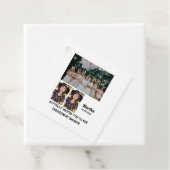 Étiquettes Cadeau Douche fiançailles Custom 3 Photo Collage (En situation)