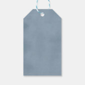 Étiquettes-cadeau Douche nuptiale à fleurs bleues citron principal (Dos)