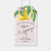 Étiquettes-cadeau Douche nuptiale citron merci tag (Devant)