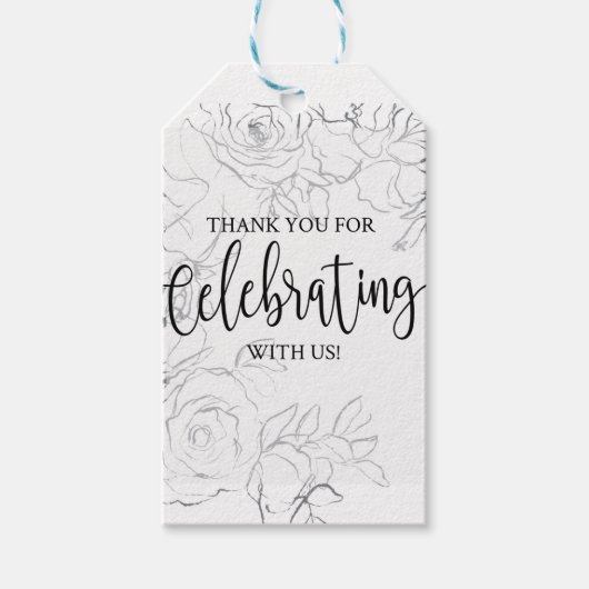 Étiquettes-cadeau Douche nuptiale, Elégante douche nuptiale Invitati (Devant)