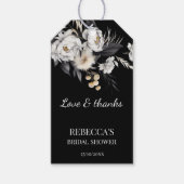 Étiquettes-cadeau Douche nuptiale en boho noir et blanc (Devant)