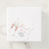 Étiquettes Cadeau douche nuptiale en verre de champagne moderne (En situation)