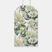 Étiquettes-cadeau Douche nuptiale fleurie d'aquarelle blanche (Dos)