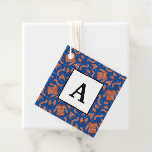 Étiquettes Cadeau Douille de Noël moche Casquette Scarf Rouge Blanc
