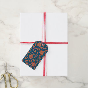 Étiquettes-cadeau Douille de Noël moche Casquette Scarf Rouge Blanc
