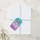 Étiquettes-cadeau doux 16 bouteille de parfum rose bleu merci (Avec de laficelle)