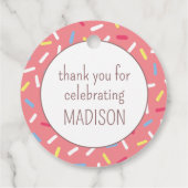 Étiquettes Cadeau Doux arroses Donut Personnalisé (Dos)