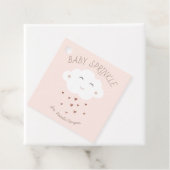 Étiquettes Cadeau Doux nuage bébé saupoudrer (En situation)