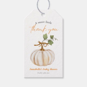 Étiquettes-cadeau Doux petit Citrouille sur le chemin Baby shower