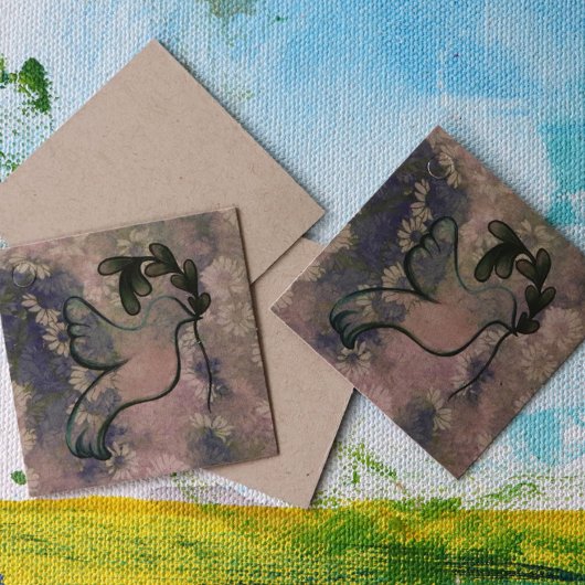 Étiquettes Cadeau Dove d'espoir et de paix