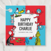 Étiquettes Cadeau Dr. Seuss - Caractères | ANNIVERSAIRE DE ENFANT (Devant)