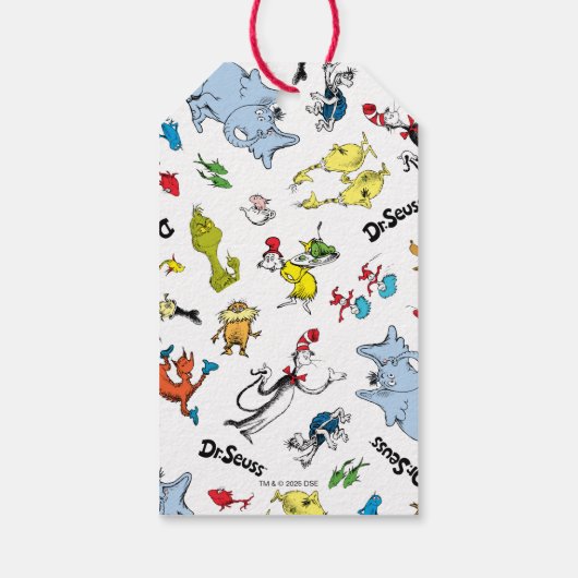 Étiquettes-cadeau Dr. Seuss Character Confetti | ANNIVERSAIRE DE ENF (Dos)