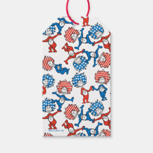 Étiquettes-cadeau Dr. Seuss   Chose Une Chose Deux Drapeau Américain