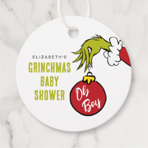 Étiquettes Cadeau Dr Seuss   Oh Boy Grinch Baby shower