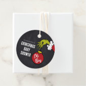 Étiquettes Cadeau Dr Seuss | Oh Boy Grinch Baby shower (En situation)