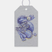 Étiquettes-cadeau Dragon bleu (Devant)