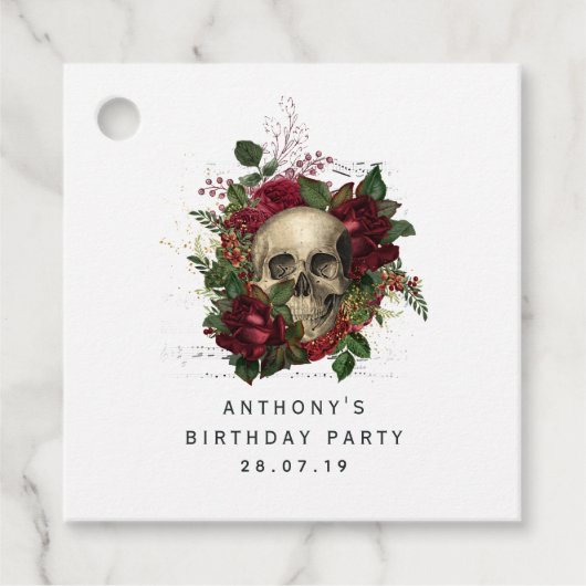 Étiquettes Cadeau Dragon Grimoire Imaginaire gothique (Devant)