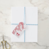 Étiquettes-cadeau Dragon rouge | Double Merci du bonheur (Avec de laficelle)