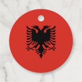 Étiquettes Cadeau Drapeau albanais (Devant)
