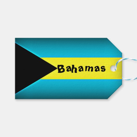 Étiquettes-cadeau Drapeau Bahamas (Devant (Horizontal))