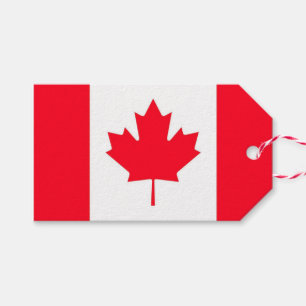 Étiquettes-cadeau Drapeau canadien. CANADA.