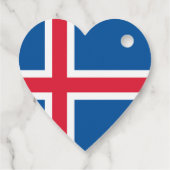 Étiquettes Cadeau Drapeau cardiaque islandais (Dos)