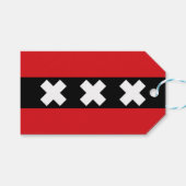 Étiquettes-cadeau Drapeau d'Amsterdam (Devant (Horizontal))