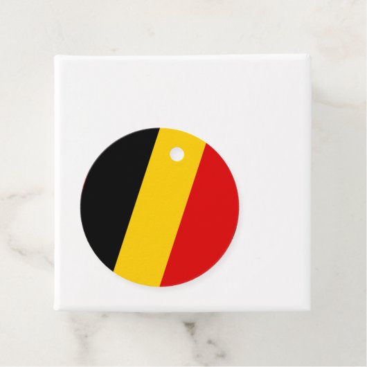 Étiquettes Cadeau Drapeau de Belgique (En situation)