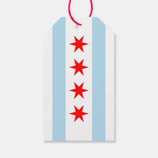 Étiquettes-cadeau Drapeau de Chicago (Dos)