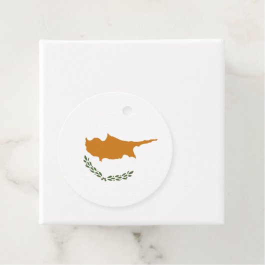 Étiquettes Cadeau Drapeau de Chypre (En situation)
