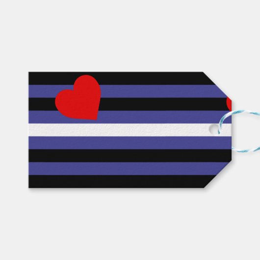 Étiquettes-cadeau Drapeau de fierté cuir (Devant (Horizontal))