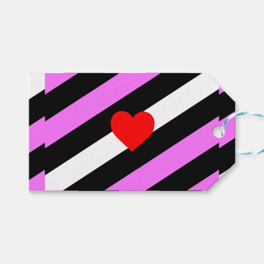 Étiquettes-cadeau Drapeau de fierté de fille de cuir (Devant (Horizontal))