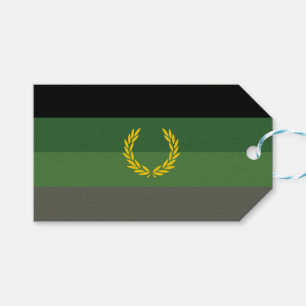 Étiquettes-cadeau Drapeau de fierté de l'uniforme militaire