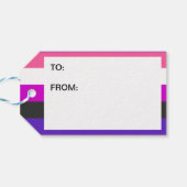 Étiquettes-cadeau Drapeau de fierté genderfluid (Dos Horizontal)