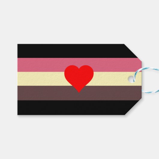 Étiquettes-cadeau Drapeau de fierté grasse (Devant (Horizontal))