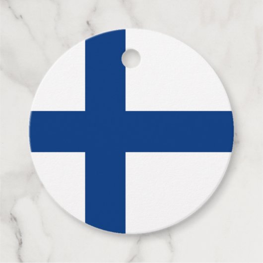 Étiquettes Cadeau Drapeau de Finlande (Devant)