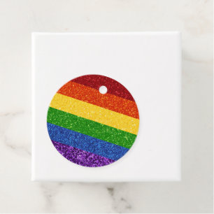 Étiquettes Cadeau Drapeau de la Fierté arc-en-ciel LGBT Parties scin
