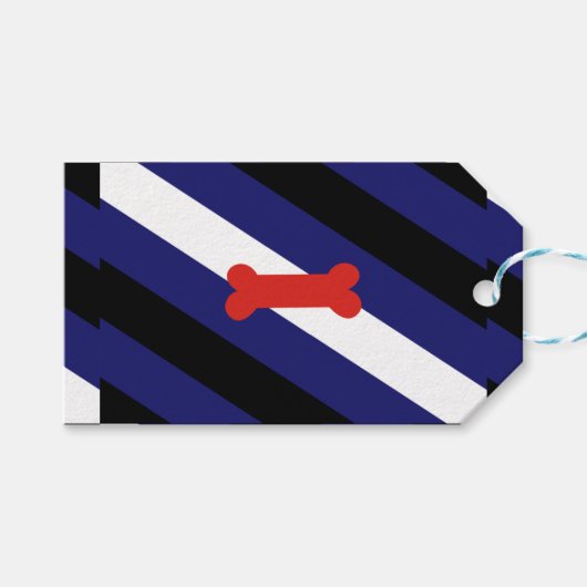 Étiquettes-cadeau Drapeau de la fierté de jeu de chiot (Devant (Horizontal))