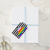 Étiquettes-cadeau Drapeau de la fierté de progrès d'allié (With Twine)